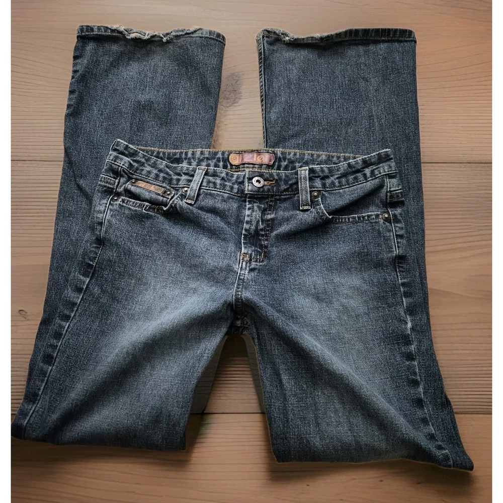 Vintage Y2K L.E.I Denim Jeans Womens 30x32 Low Rise Bootcut Flare Blue